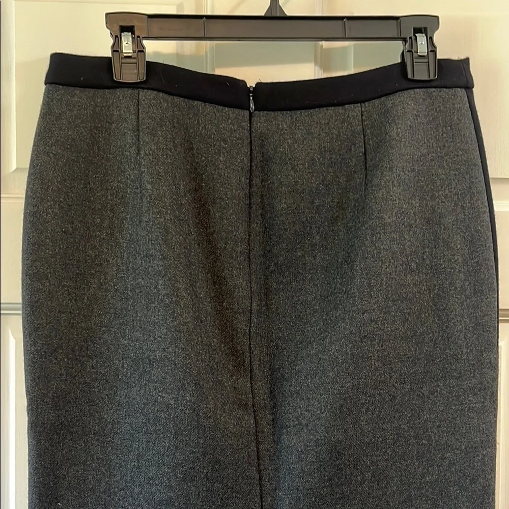 J. Crew No. 2 Pencil Gray Black Knee-Length Wool Skirt - Size 4